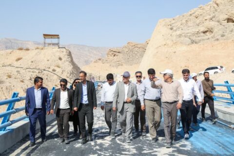 بازدید معاون عمرانی استانداری بوشهر از پروژه‌های آب و راه شهرستان جم